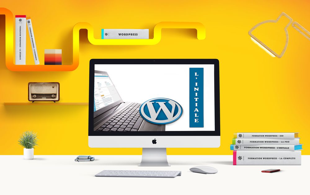 ordinateur illustrant le programme de formation initiale WordPress en entreprise ou à domicile à Nice