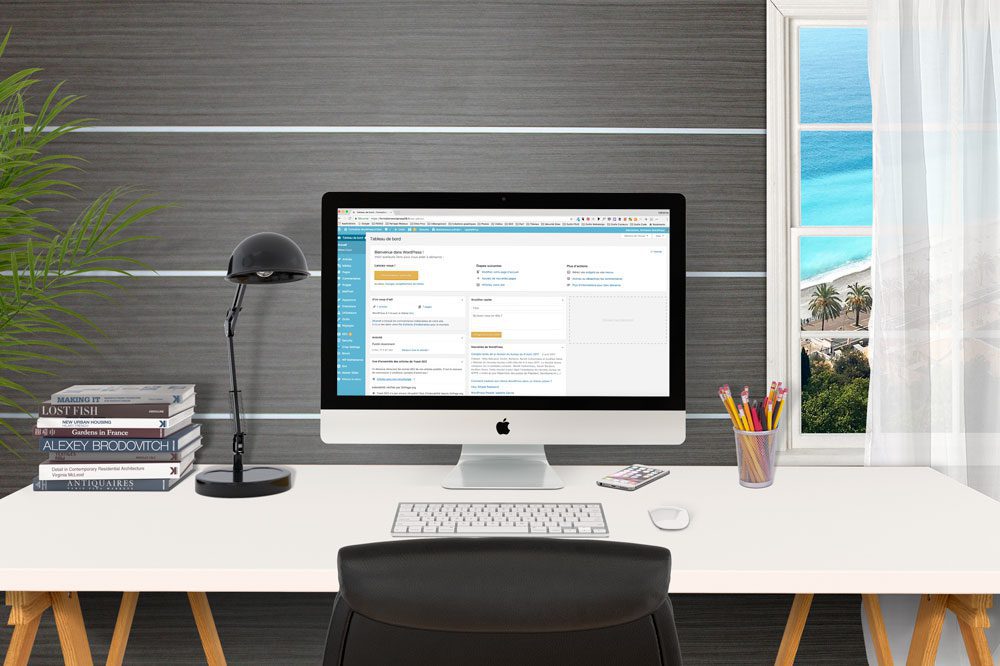 ordinateur illustrant les programmes de formation WordPress en entreprise ou à domicile à Nice